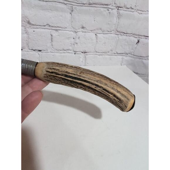 Boker Stag Handle Fixed Blade Knife USA No Sheath - Picture 10 of 16